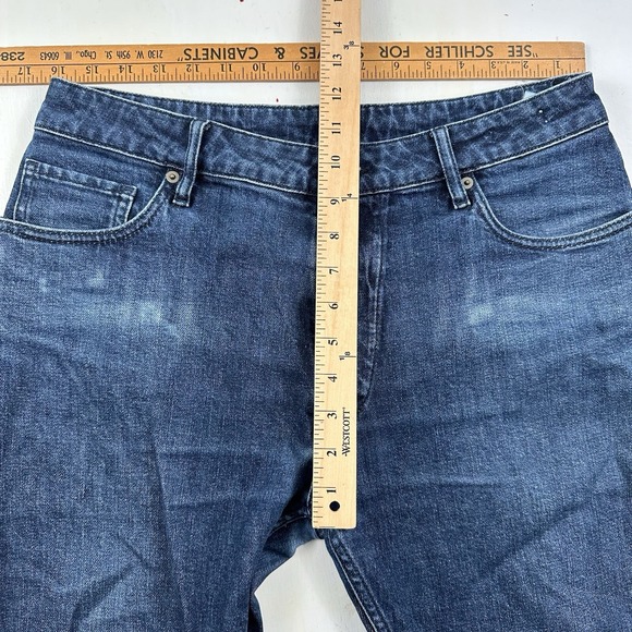 Bespoke Made In Italy Cobrax Men's Heavyweight‎ Blue Jeans 32x32 Slim Dark Wash - Picture 4 of 16